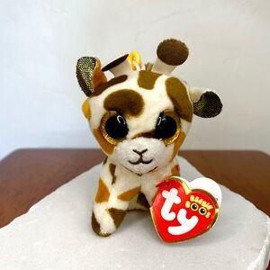 Ty Beanie Boos Stilts Giraffe Plush Purse Charm Backpack Charm Collectible
